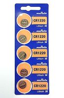 Murata CR1220 Battery 3V Lithium Coin Cell - Replaces Sony CR1220 (5 Batteries)