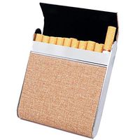 Watruer Cigarette Holder Case Box Pocket Carrying Case for Hold 20 Regular Size for Men Women - Brown