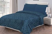 Series Paisley Egyptian deep Pocket Bed Sheet Set Full/Navy Blue Colors