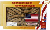 DABC OAK LAND 4OZ*2=227g/2 Boxes Hand-Selected American Wisconsin Farmed Ginseng Root | Long Large Branch 美国长枝西洋参 花旗参 礼盒装 |Cultivated American Wisconsin Ginseng WI 110#L Box