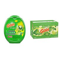 Gain Flings Original Laundry Detergent Pacs, 81 Count with Dryer Sheets, 240 Count