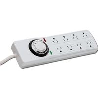 8 Outlet Heavy Duty Power Strip with Timer and Sure Protector
