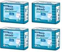 Attends Disposable Adult Underwear 7, EXTRA Absorbency, HEAVY, Size Large Pack of 4 (72 total)