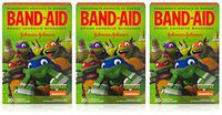 Band-Aid Brand Adhesive Bandages - Teenage Mutant Ninja Turtles - 20 Count Assorted Bandages Per Box - Pack of 3 Boxes