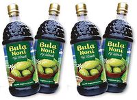 Bula Noni - 100% Certified Organic Noni (Morinda citrifolia) for Increased Energy & Body Health | No Additives, Vegetarian (Pack of 4) 1 Liter Bottles/ea, Rich in Antioxidant. DRINKNONI.COM