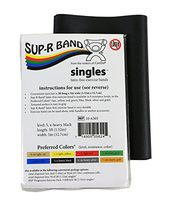 CanDo 10-6305 Sup-R Latex Free Exercise Band, 5' Singles, X-Heavy, Black