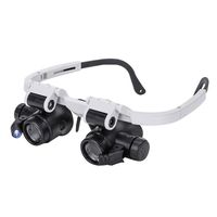 Magnifying Glasses Jewelry Loupe 8X 15X 23X Watch Repair Magnifier Miniature Magnifying Glass Eye Loop Coin Magnifier Headset Hands Free Magnifier Illuminated Magnifier LED Headband Jewelers Loupe