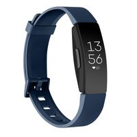 AK Soft TPU Wristbands Compatible with Fitbit Inspire HR/Fitbit Inspire/Fitbit Ace 2 Bands, Sports Waterproof Wristbands for Fitbit Inspire HR Fitness Tracker(Navy Blue, Large)