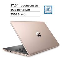 2020 Newest HP Pavilion 17.3 Inch Touchscreen Laptop (Intel 4-Core i5-8265U up to 3.9GHz, 8GB DDR4 RAM, 256GB SSD, Intel UHD 620, WiFi, Bluetooth, HDMI, Webcam, DVD, Windows 10 Home) (Gold)