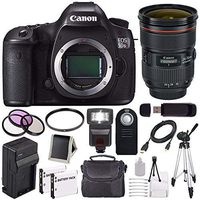 Canon EOS 5DS R DSLR Camera (Body Only) + Canon EF 24-70mm f/2.8L II USM Lens + LP-E6 Replacement Lithium Ion Battery + Charger + Tripod + FLASH + Wireless Remote + Card Reader Bundle 50