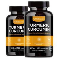 Turmeric Curcumin with Black Pepper – 550mg | 120 Count (Pack of 2) Anti Inflammatory Organic Turmeric Root with Bioperine Vitamin – Non GMO & Gluten Free – Paleo & Keto Friendly Immune Support