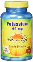 Nature's Life Potassium Tablets, 99 Mg, 250 Count