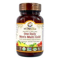 NUTRIGOLD - ONE Daily Men's Multi Gold 30cap (Organic, Non-GMO, Whole-Food Vitamins and Minerals from Real Fruits, Vegetables, and Herbs. Convenient one-per-Day Vegan Capsules!) 30 Servings