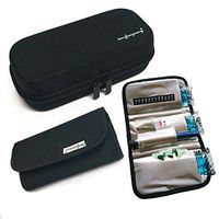 MeliMe Insulin Cooler Travel Case, Diabetic Medical Cooling Pack with 3 Ice Packs (Black)