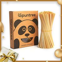 4inLoveMe Natural Straws Biodegradable Natural Wheat Drinking Straws-7.9 Inch 300 Count Bulk 100% Eco Friendly, BPA Free, Disposable - Alternative To Plastic, Paper, Bamboo Straws, Pack of 300