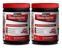 Strength Booster - German CREATINE Powder - MICRONIZED CREATINE MONOHYDRATE CREAPURE - 500G - 100 Servings - Muscle gain Supplements - 2 Cans