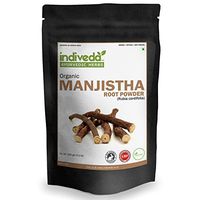 Indiveda Organic Manjistha (Rubia cordifolia) Powder for Support Healthy Blood Flow, 100 Grams*