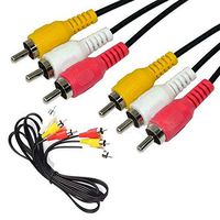SimYoung 3 RCA to 3 RCA Male to Male Composite Audio Video AV Cable VCR DVD 3FT