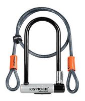 Kryptonite Kryptolok Standard 12.7mm U-Lock Bicycle Lock with FlexFrame-U Bracket & KryptoFlex 410 10mm Looped Bike Security Cable