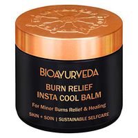 BIOAYURVEDA Burn Relief Insta Cool Balm |Natural Organic Vegan Ointment for Sunburn, Windburn, Cooking,Swelling,Scarring| Fast Relief Burn care& Cooling Action (4 Ounce)