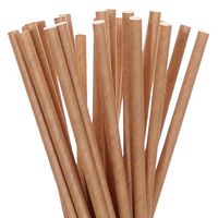 Biodegradable Paper Straws Kraft Solid (75)