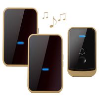 Wireless Doorbell with 2 Receivers-Easy Install, Over 1000-feet Range Feet with 45 Melodies, 4 Volume Levels & LED Flash