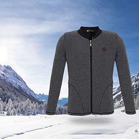 Heated Base Layer Shirt for Men,USB rechargeable,Washable,3 ajustar la temperatura,Electric Heating Clothing,Helps promote blood circulation, relief pain of muscles(Battery Not Included),Gray,L