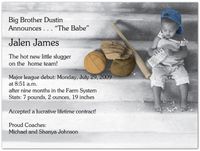 Rookie of The Year Birth Announcements - Set of 20