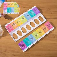 Gotian Pill Box 14 Day Medicine Tablet Dispenser Organizer Weekly Storage Case Extra Large - Contoured for Easy Pill Removal - Good Partner for Travel and for Routine Work