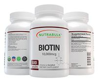 NutraBulk Biotin 10,000 mcg - 500 Count