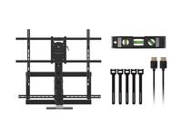 Monoprice Above Fireplace Pull-Down Full-Motion Articulating TV Wall Mount w/Optional Soundbar Mount- for TVs 55in to 80in Max Weight 132lbs VESA Patterns Up to 800x500 Rotating Height Adjustable
