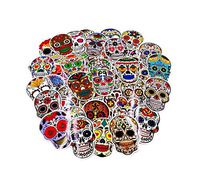 Sugar Skull Stickers Calavera Decal Pack 50pcs for Laptop Computer Sticker Skateboard Water Bottle Luggage Dia de Los Muertos Mexican Day of The Dead Sticker Bomb Vinyl Decal Pack - Artsybb