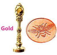 MNYR Vintage Cute Bee Flying Wax Seal Stamp Luxury Bronze Metal Peacock Decorative Wedding Invitations Gift Cards Paper Stationary Envelope Custom Logo Picture Monogram Wax Seal Sealing Stamp Gift Set
