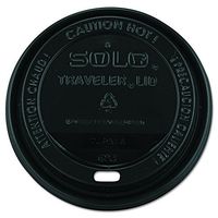 Solo TLB316-0004 Black Traveler Plastic Lid - For Solo Paper Hot Cups (Case of 1000)