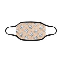 InterestPrint Washeable Reusable Mouth Mask French Bulldog Anti Dust Half Face Mouth Mask for Men Women Dustproof