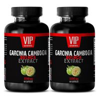 Fat Burner Appetite suppressant - Garcinia CAMBOGIA Extract 1190MG - Natural Weight Loss and Fat Burning - Stress Guard - 2 Bottles (120 Capsules)