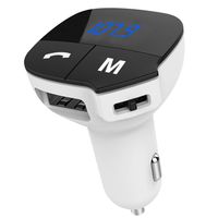OUENUAH Bluetooth FM Transmitter for Car, FM Transmitter Bluetooth Car Radio Adapter Hands Free Car Kit with 5V/2.1A Car Charger Mp3 Player Support U Disk for iPhone Android Samsung