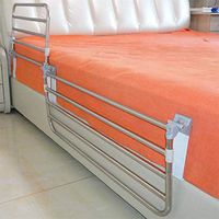 CMMC Bed Rail Safety Side Guard for Elderly, Adults, Toddler & Kids Assist Handle Handicap Bed Railing Folding Hospital Metal Grip Bumper Bar (1pcs), 65cm,95cm (Size : 60cm)