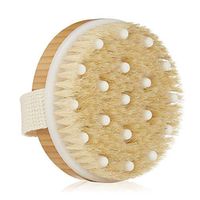 Dione Wet Body Brush, Natural Bristles Remove Dead Skin & Rubber Nub Exfoliates for Cellulite, Circulation, Bath and Shower Brush for Men and Women