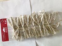 Celebrate It Sheer 5 in. x 4 in.Bow with Gold Glitter Design Small 2 Loop + 2 Short Tails Bows MSRP 4.99