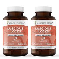 Luscious Locks 120 Capsules(2 pcs.), 500 mg, Amla,Hibiscus, Stinging Nettle, Horsetail, Reishi Mushroom, Oatstraw.Healthy Hair Formula (2x120 Capsules)