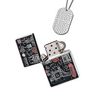 New Vibe Silver Flip Top Lighter - London England