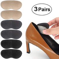 Beautulip Heel Grips Pads Adhesive Back of Heel Cushions High Heel Inserts Heel Protectors - Anti Slip Blister Comfortable Insole for Heels Pack of 6 (Beige+Gray+Black)