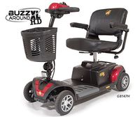 Golden Technologies - Buzzaround XLHD - Travel Scooter - 4-Wheel - Red