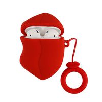 Wubao AirPods Case Protective Cute Lips Silicone Cover and Skin Compatible with Original Apple Airpods 1 & 2 [Front LED Not Visible]