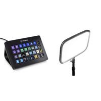 Elgato Stream Deck XL - Advanced Stream Control with 32 Customizable LCD Keys, for Windows 10 and macOS 10.13 or Later & Key Light/Professional Studio LED Panel, Color Adjustable, for PC and Mac