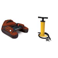 Classic Accessories Bighorn Inflatable Fishing Float Tube with Inflatable Boat/Tube Hand Pump