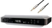 iLive Bluetooth Under The Cabinet Clock CD/Radio Wireless Speaker System Plus 6ft Kubicle Aux Cable Bundle