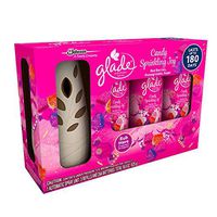 Glade Automatic Spray Starter Set, Candy Sprinkling Joy, 3 Refills + 1 Sprayer