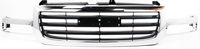 Grille Assembly Compatible with 2003-2006 GMC Sierra 1500 Chrome Shell/Painted Black Insert 2007 Classic